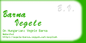 barna vegele business card
